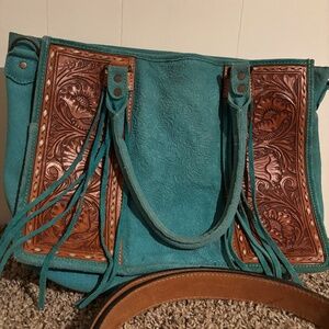 American Darling Turquoise Tote